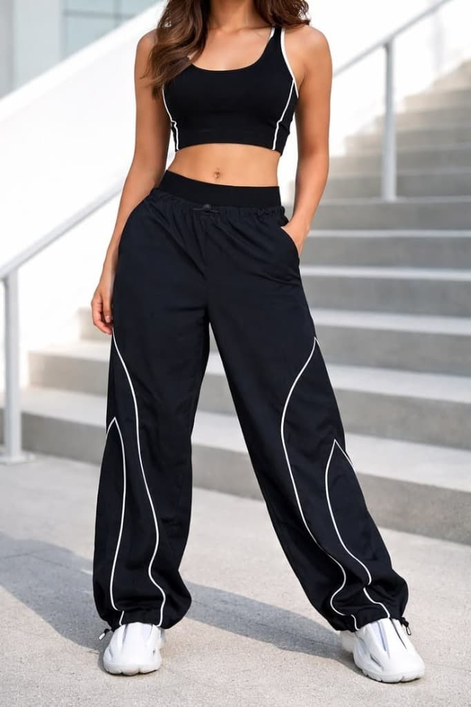 Sculpted Athleisure & Piped Track Pants
